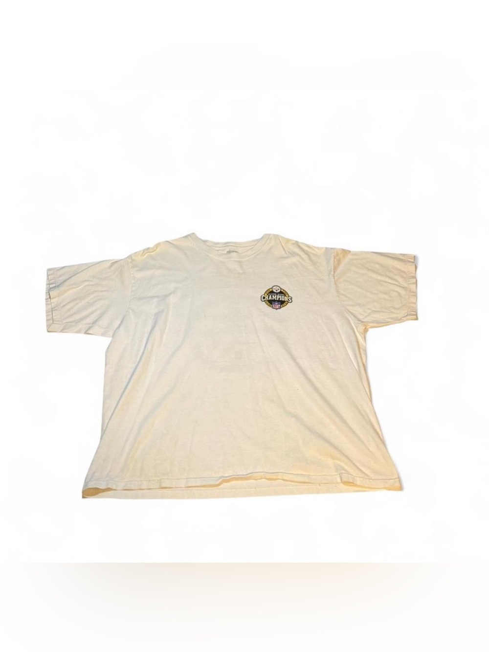 Reebok Steelers short sleeve Graphic Crewneck T-Shirt - Cream